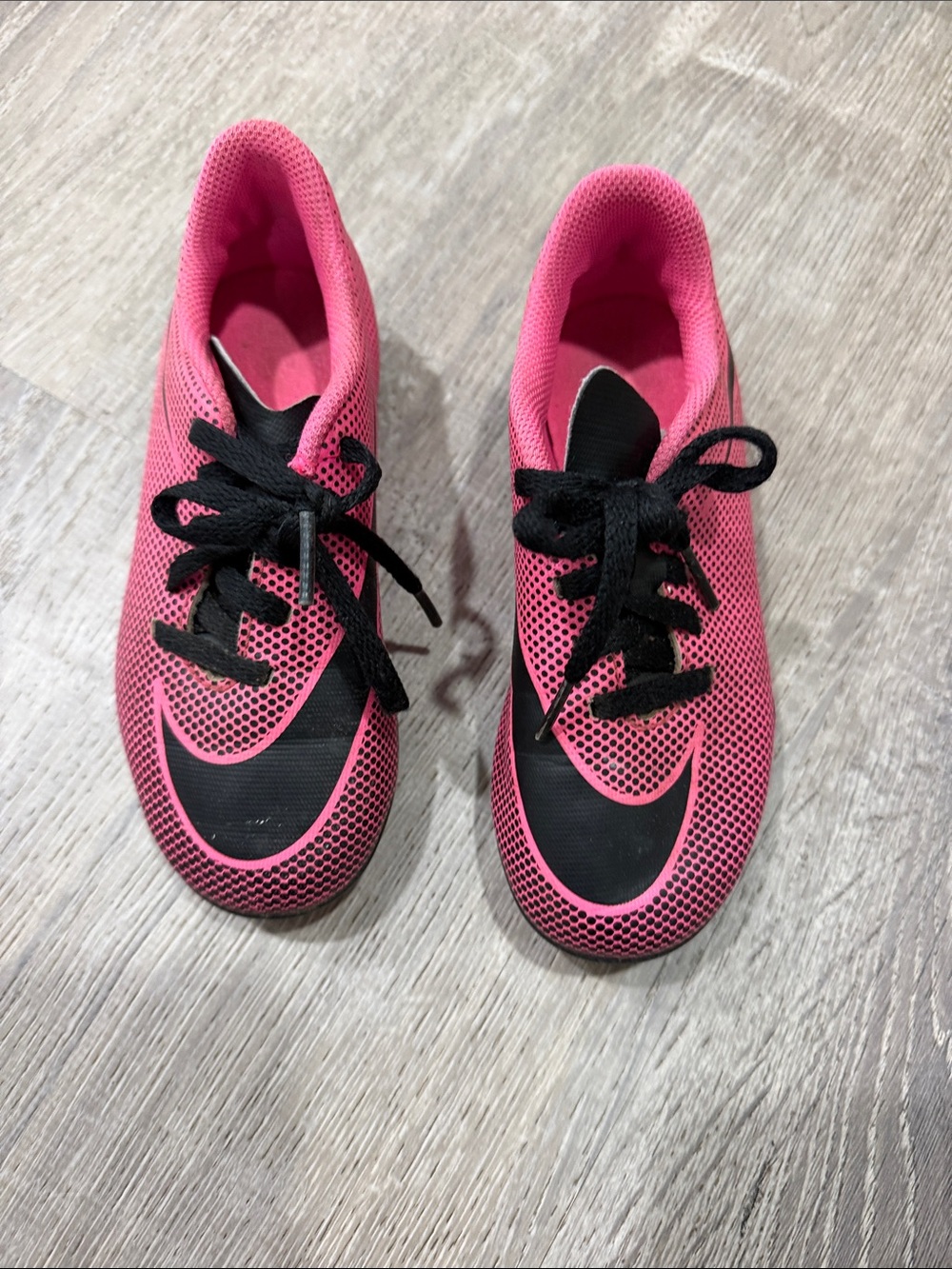 Nike Kids Pink and Black Sport cleats